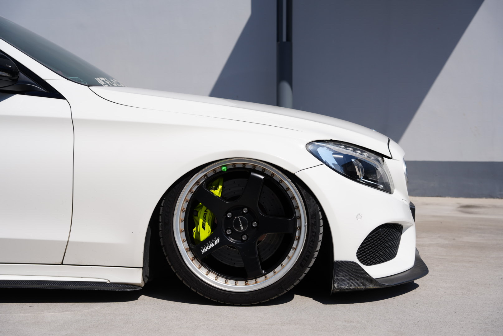 #演绎低趴传奇#奔驰 C63 改装 AIRBFT 气动避震